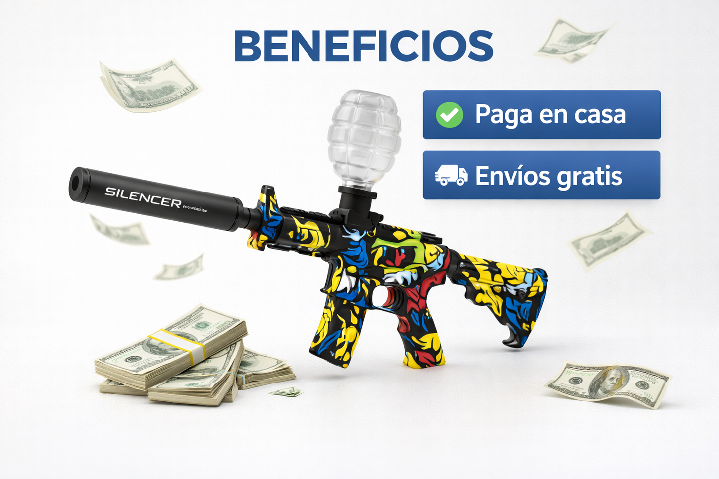 PISTOLA HIDROGEL M416 F11568