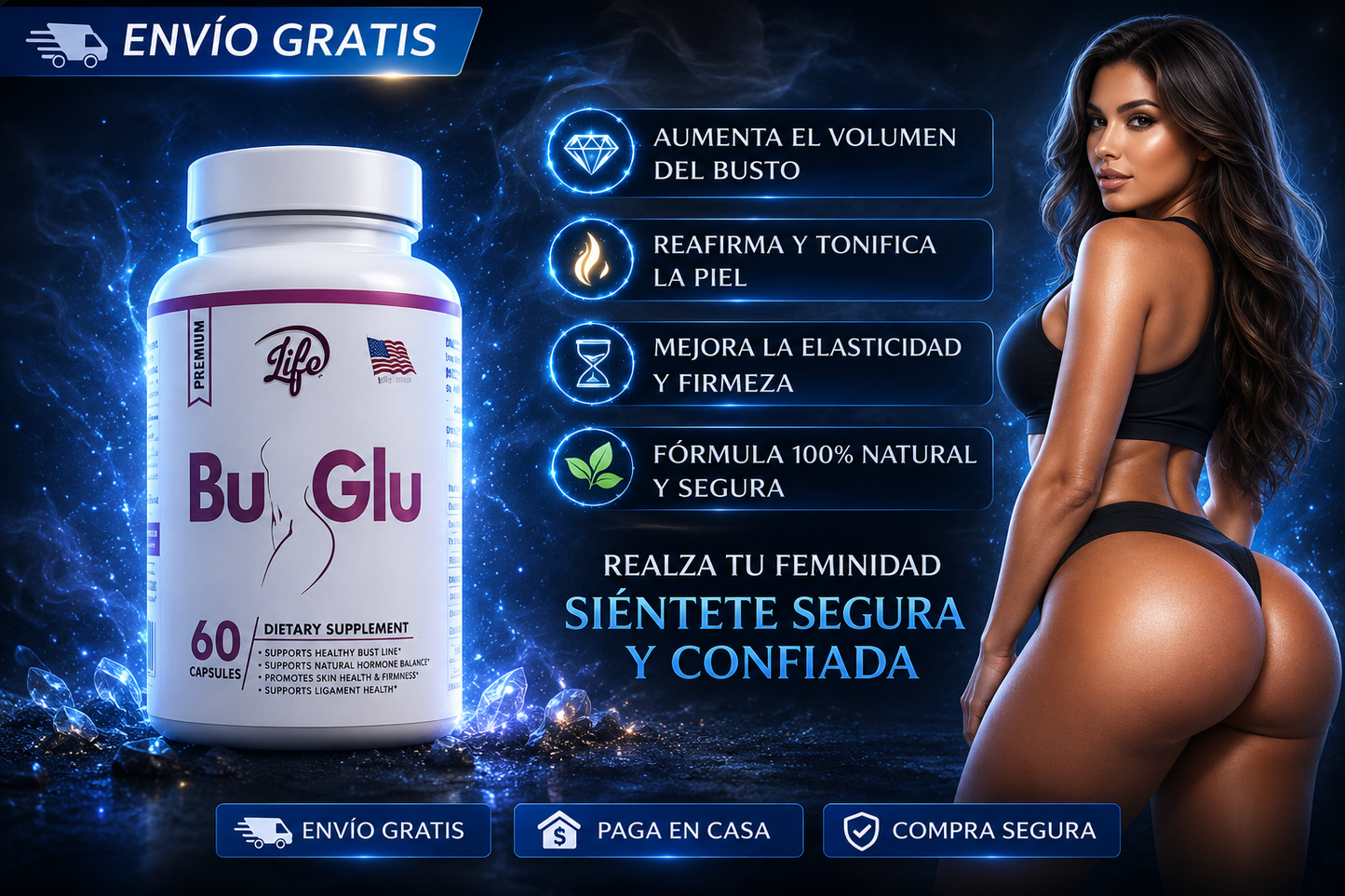 Bu Glu Aumenta tus gluteos sin hacer ejercicio