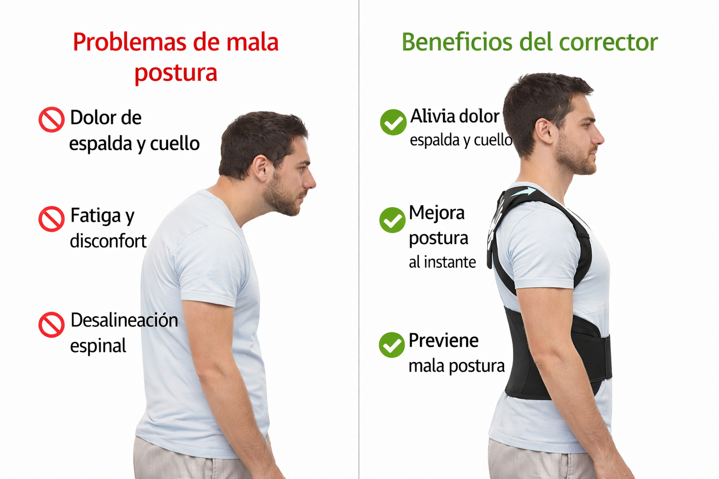 Corector de postura alivia al instante