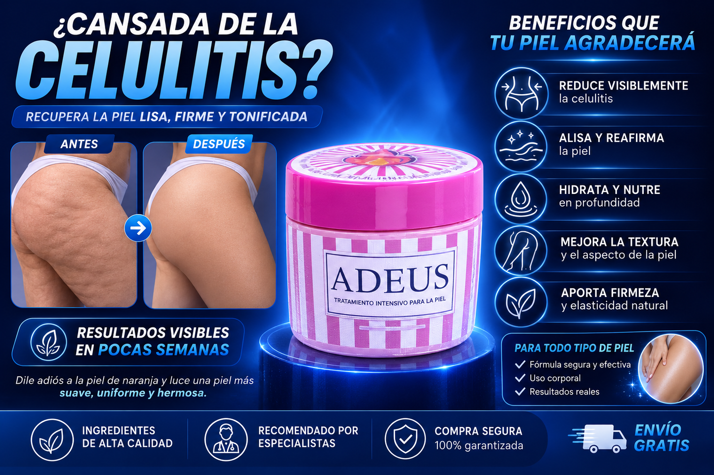 Adeus Elimina la Celulitis en 1 semana