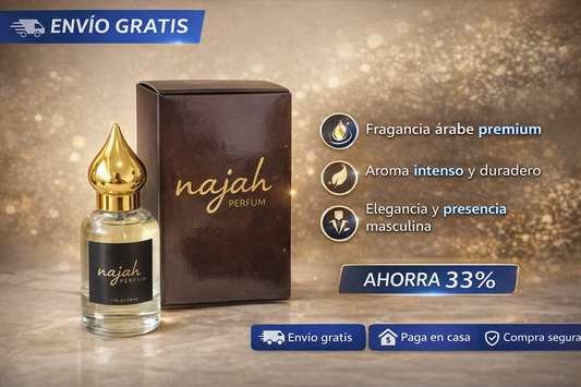 PERFUME NAJAH - ARABE CON FEROMONAS 12 HORAS EN PIEL 30 ML
