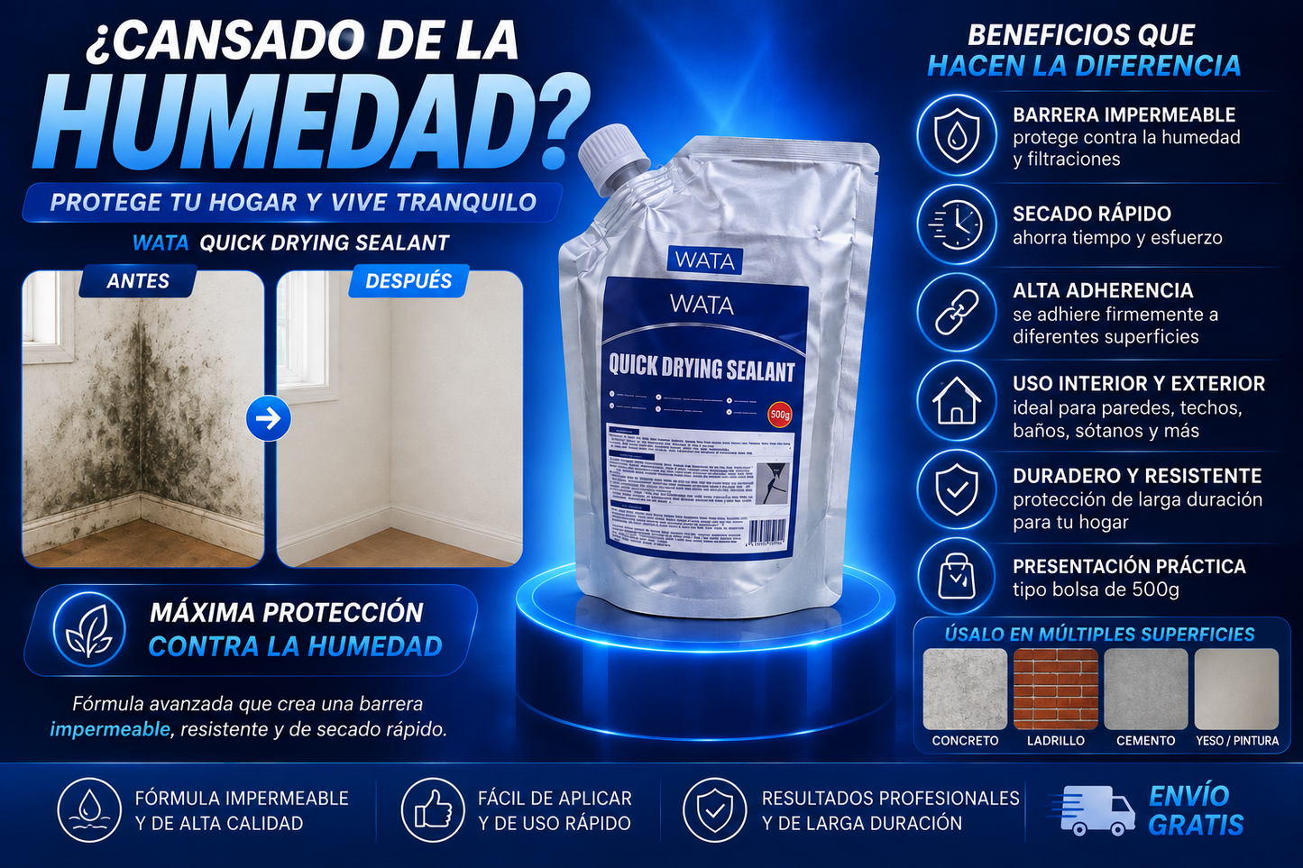 Eliminador de grietas al instante