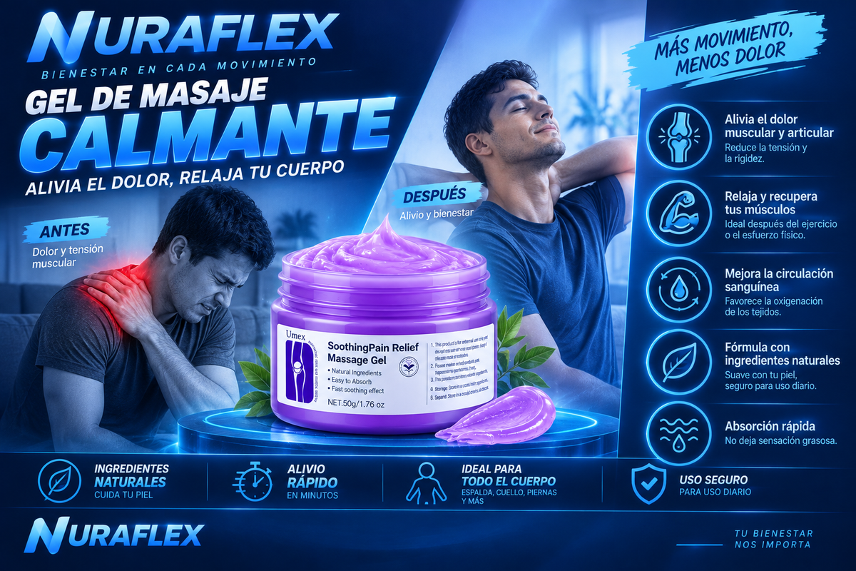 Umex gel de masaje elimina dolores en minutos