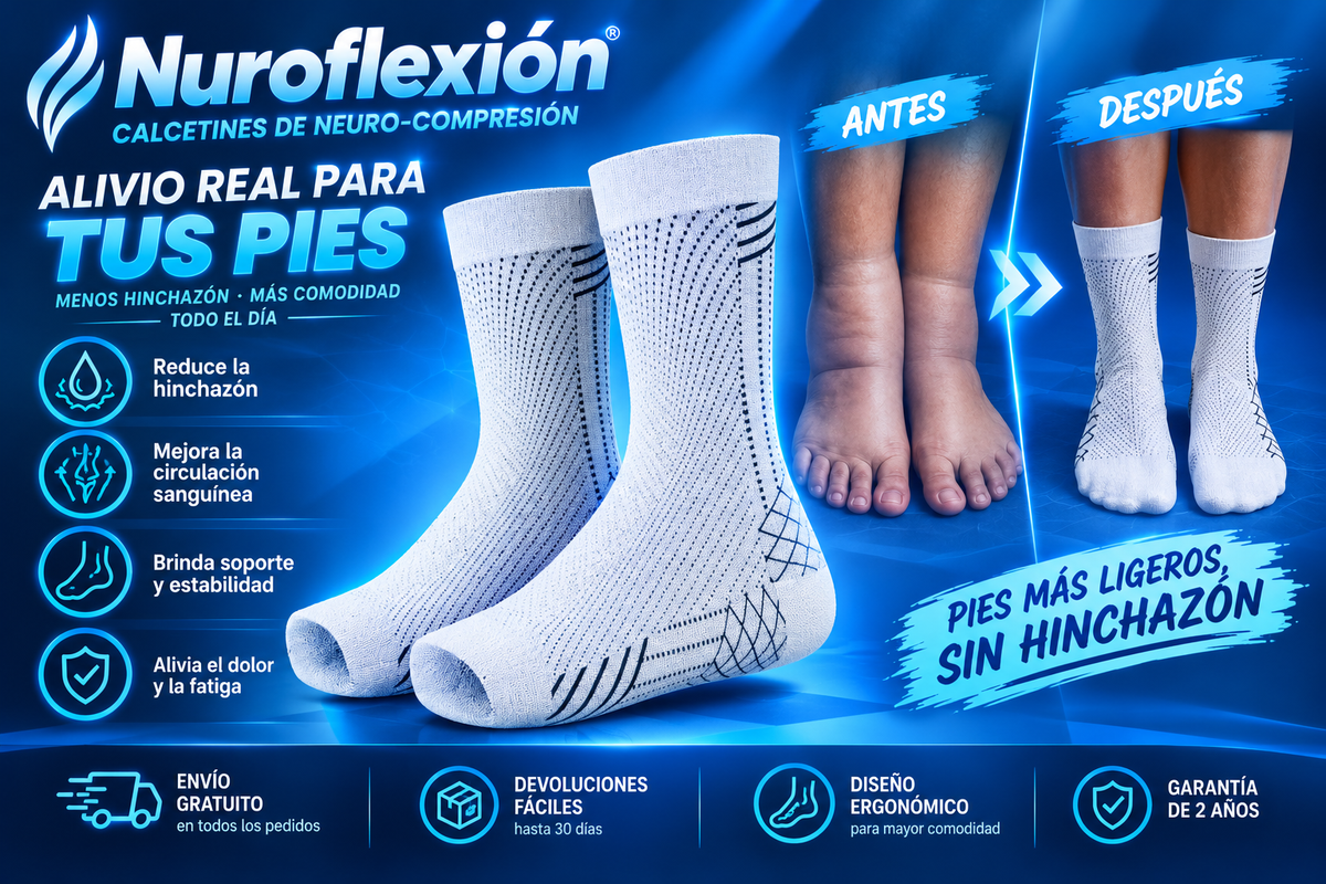 Medias de compresión - Obtén alivio instantáneo de pies inchados y adoloridos