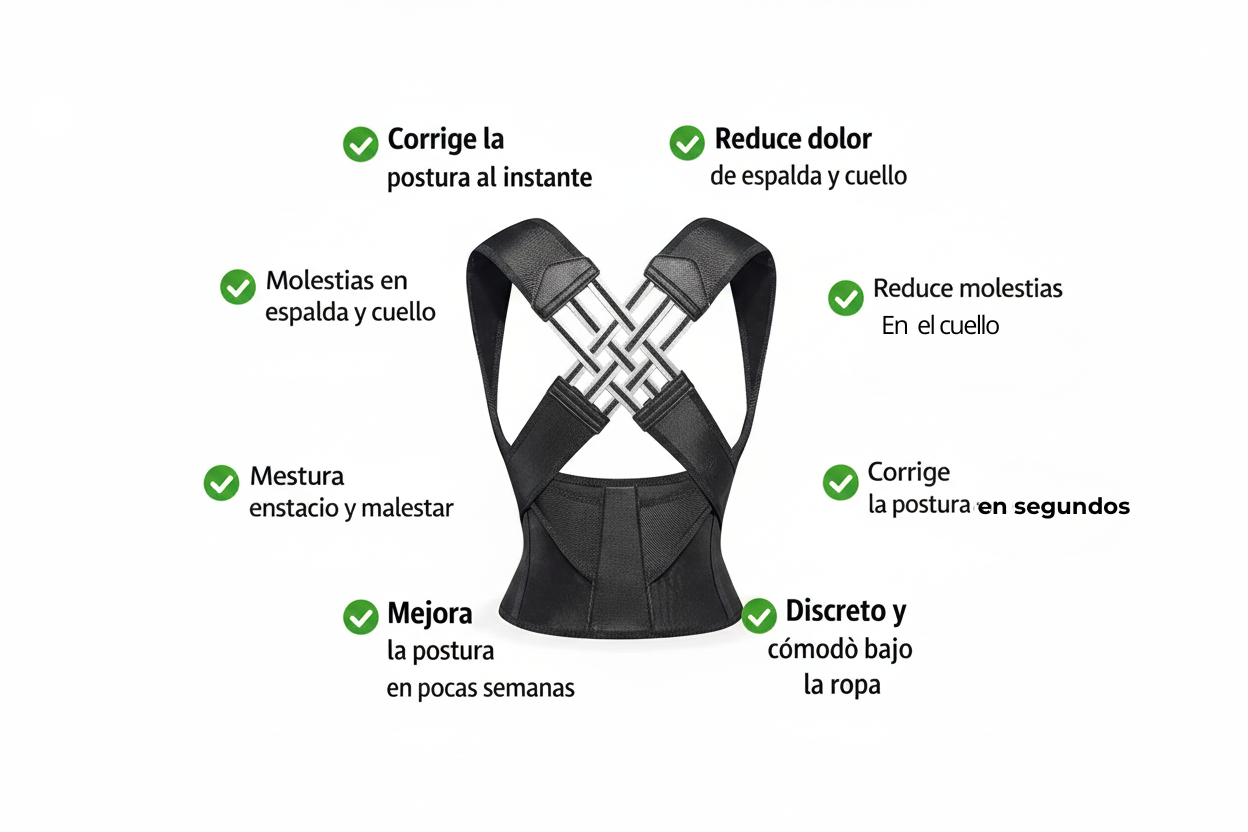 Corector de postura alivia al instante